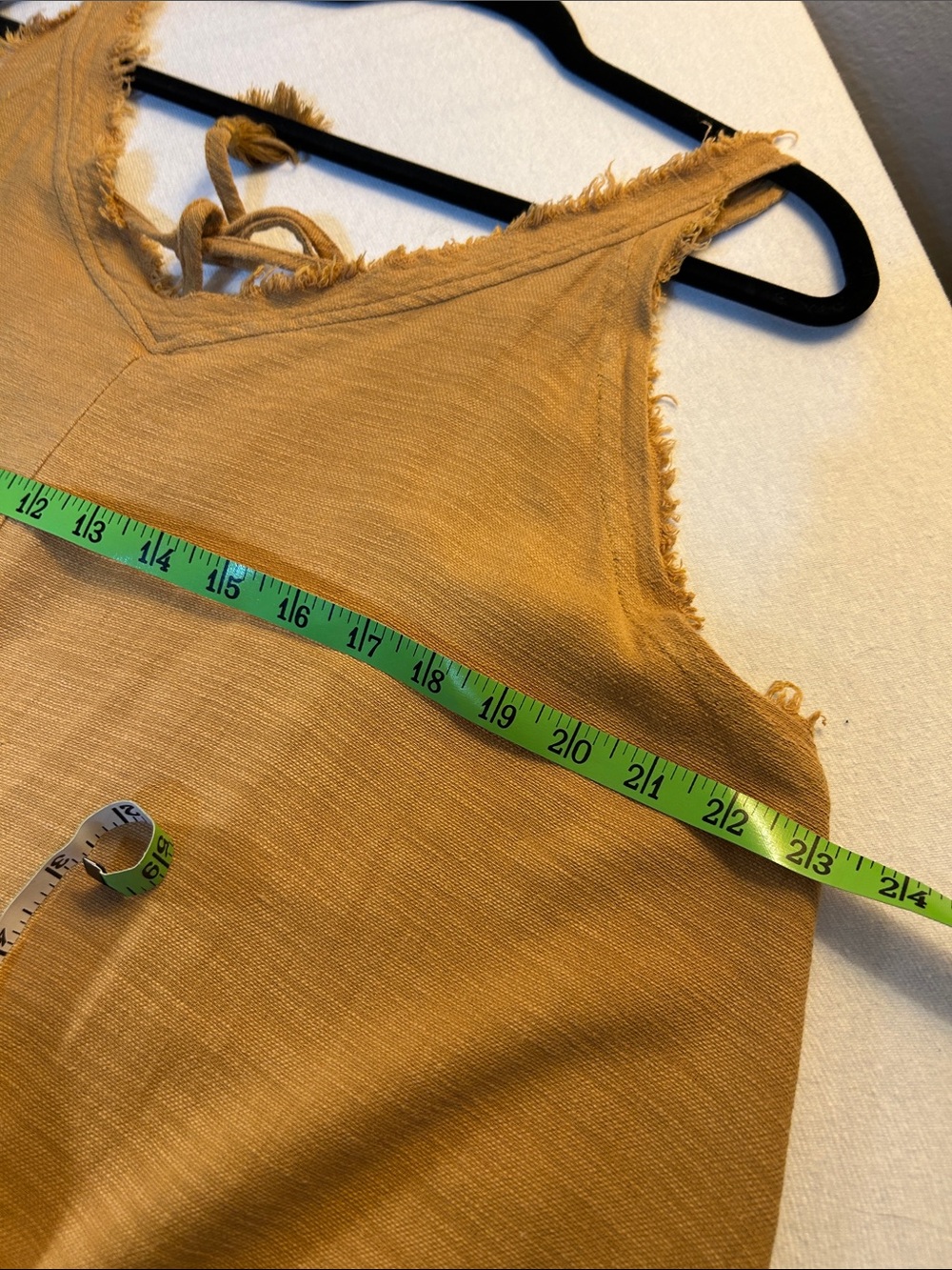 Mustard High-Low Sleeveless Dress - Casual Summer Style - Picture 4 of 8